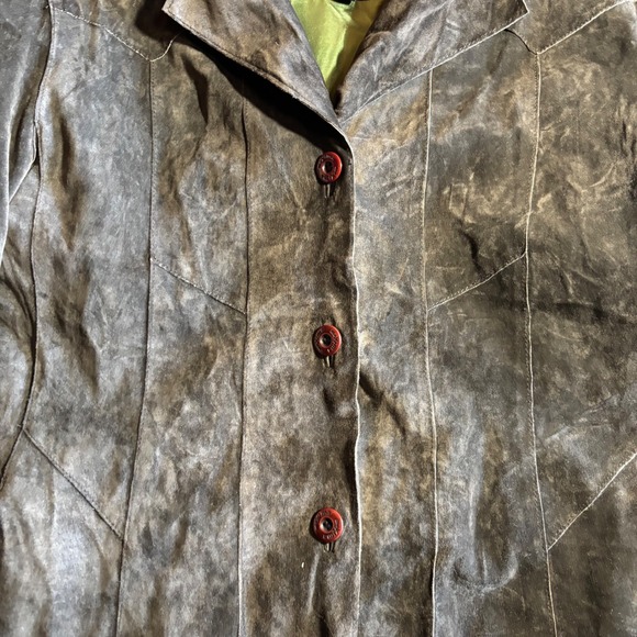 Maxima Wilsons The Leather Experts Womens Brown Suede Blazer Jacket Size L - Picture 2 of 10